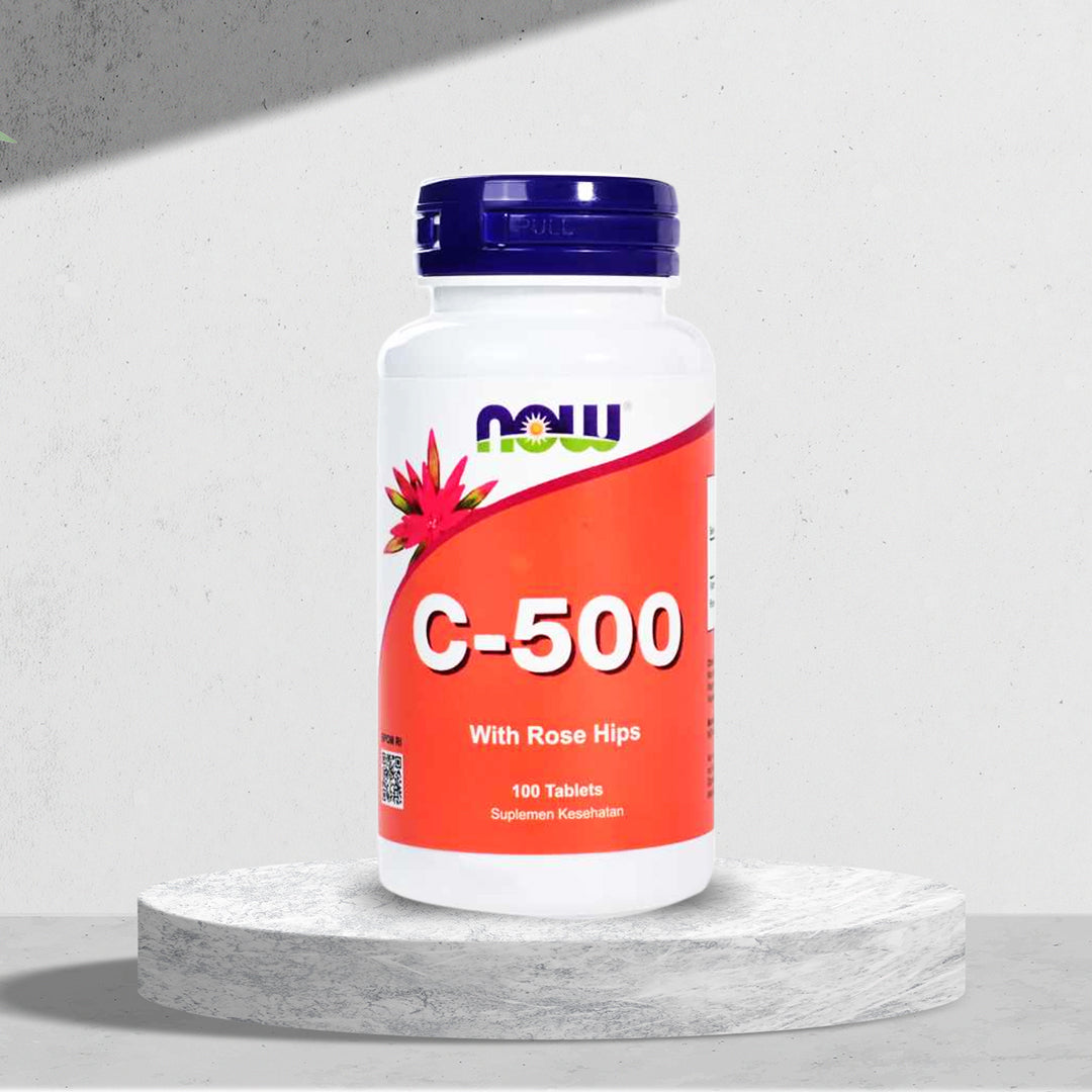 Now Foods C-500 100 Tablet Vitamin C 500mg Jaga Immunitas Tubuh