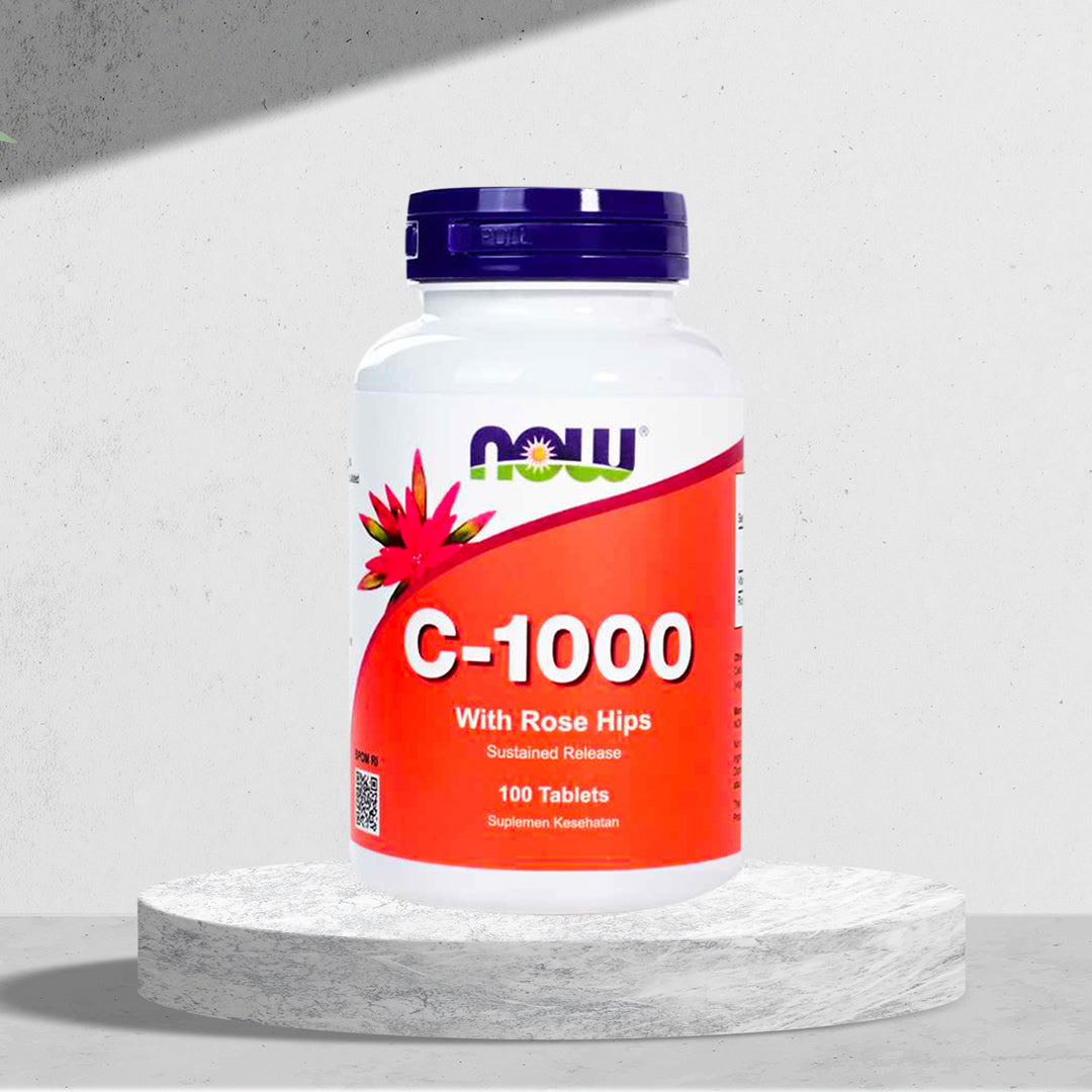 Now Vitamin C 1000 Sustained Release with Rose Hips 100 Tablet Now